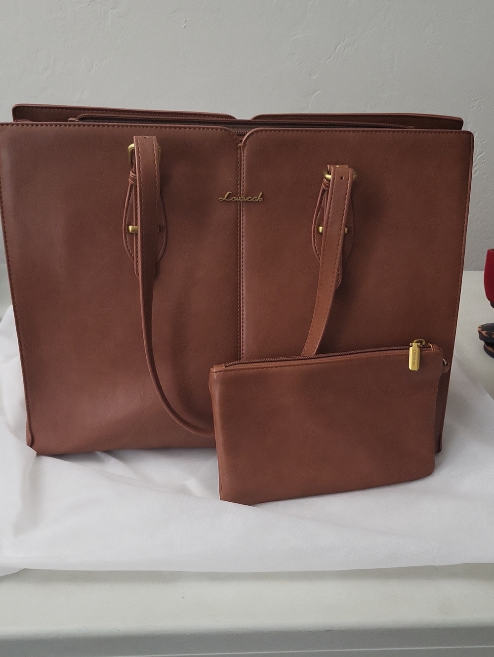 Lovevook Work Satchel with Matching Pouch /purse Strap